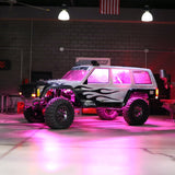 Pink TrickStrip Lights on Axial Jeep Cherokee