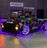 Purple TrickStrip Lights on Team Associated Hoonitruck