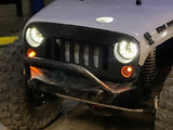 Axial Jeep with White Halo Headlights Closeup